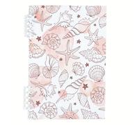 Rose Gold Sea Journal Notebook, A5 College Notebook 60 Pages, Lined Binder Notebooks, Journal for Men Womens Journals School Notes Christian Gifts for Women