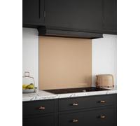 Rose Gold Glass Kitchen Splashback 900 x 750 x 6mm - Size: 90 x 75cm - Splash|Back - Wilko