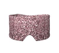 Rose Gold Sequins On Pink Abstract, Full Eye Covers Light Blocking Eye Mask Sleep Eye and Ear Muffs