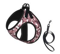 Rose Gold Sequins On Pink Abstract,Pet Harness,Adjustable Reflective Dog Harness,Pet Leash Vest,S