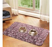 Rose Gold Sequins On Pink Abstract,Waterproof Pet Feeding Mat,Cat Dog Placemats for Food and Water, PU Leather Food Mats,40x60cm