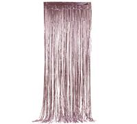 Rose gold shimmer fringe curtain 2.44m x 92cm
