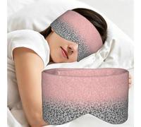 Rose Gold Silver Glitter Leopard Print, Sleep Mask for Home Travel, Full Eye Covers Light Blocking Eye Mask Sleep Eye and Ear Muffs