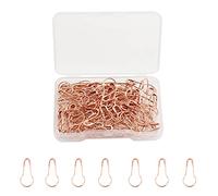 Rose Gold Small Bulb Safety Pins 22mm/0.87inch Gourd & Calabash Pins for Knitting, Stitch Markers, Clothes Tag & Sewing Craft DIY Accessories - 120 Pcs Mini Safety Pins