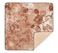 Rose Gold Solid Color Background Soft Foam Baby Activity Play Mat for Indoor Outdoor Comfortable Tummy Time Activity Mat for Babies Infants Toddlers, 50'' x 50''