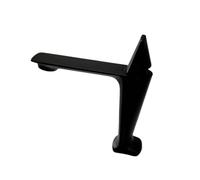 Rose Gold Square Brass Basin Faucet: Single Handle White Vanity Hot Cold Bathroom Sink Mixer(B)