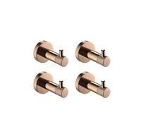 Rose Gold Sta Steel Bathroom Accessories Set with Towel Rack Wall Hook Toilet Paper Holder and Covered Paper Holder