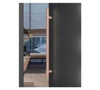 Rose Gold Stainless Steel Door Pull Handle - Luxury Two-Sided Entry Handle Bar for Front Doors, Wooden Gates, Glass Doors - 23.6in/60cm Contemporary Design