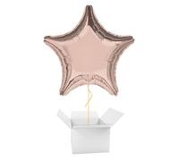 Rose Gold Star Shape Foil Balloon - Inflated Balloon in a Box