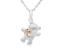 Rose Gold Sterling Silver Plated Teddy Bear Necklace - Option1 Value Silver CST-099