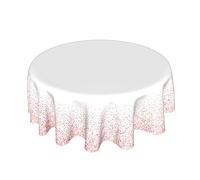 Rose Gold Tablecloth Round 60 Inch Vinyl Spring White Table Cloth Waterproof Fabric Tablecloths Decorative for Holiday Home Party Wedding Picnic