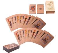 Rose Gold Tarot Deck, Tarot Cards for Beginners Rose Gold Tarots Card with Guide Book, Witch Cauldron Roses Golden Cards with Guide Includes Chakras Pla (2SETS)