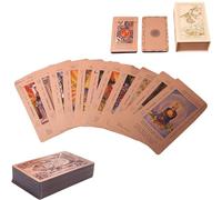 Rose Gold Tarot Deck, Tarot Cards for Beginners Rose Gold Tarots Card with Guide Book, Witch Cauldron Roses Golden Cards with Guide Includes Chakras Pla (1SET)
