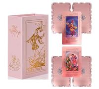 Rose Gold Tarot Deck, Tarot Deck Card with Guidebook for Beginners, 78 Classic Waterproof Deck Fortune Telling Game for Beginner, Includes Chakras Planets Zodiac Signs Elements (COLOR B)
