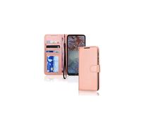 TECHGEAR Case Fits Nokia G10 / G20 Leather Wallet Case, Flip Protective Case Cover Wallet Card Holder, Stand and Wrist Strap - Rose Gold PU Leather with Magnetic Closure Designed For Nokia G10, G20
