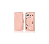 TECHGEAR for Nothing Phone 1 Leather Wallet Case, Flip Protect Case Cover with Wallet Card Holder, Stand and Wrist Strap - Rose Gold PU Leather with Magnetic Closure Designed For Nothing Phone 1