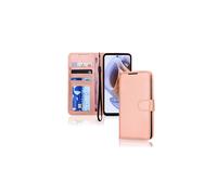 (Rose Gold) TECHGEAR Moto G31 / G41 Leather Wallet Case, Flip Protective Case Cover with Wallet Card Holder, Stand & Wrist Strap, PU Leather with Magnetic Clasp