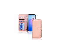 (Rose Gold) TECHGEAR PU Leather Wallet Case for Oppo Reno 8 Pro 5G, Flip Protective Case Cover with Wallet Card Holder, Stand & Wrist Strap, Magnetic Closure