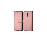 TECHGEAR Leather Wallet Case Fits Nokia 3.2, Leather Wallet Flip Protective Case Cover with Card Slots, Kickstand and Wrist Strap - Rose Gold PU Leather Compatible with Nokia 3.2