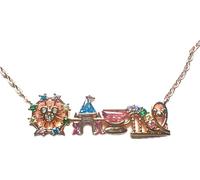 Rose Gold Theme Park Necklace, Big Wheel, Tent, and Rollercoaster Design