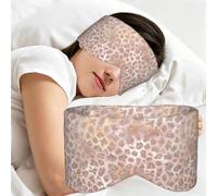 Rose Gold Tiger Glitter, Sleep Mask for Home Travel, Full Eye Covers Light Blocking Eye Mask Sleep Eye and Ear Muffs