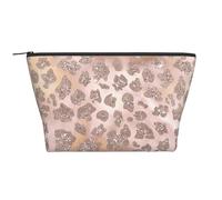 Rose Gold Tiger Glitter, Toiletry Pouch Makeup Bag Cosmetic Bag Portable Travel Toiletry Bag