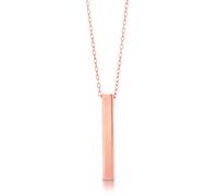 Rose Gold Tone Solid Bar Engravable Pendant