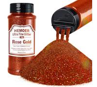 Rose Gold Ultra Fine Glitter, 5oz /140g Cosmetic Sparkle Glitter for Hair Face Body Eye Nail Art Festival, Epoxy, Resin Craft, Tumblers, Candle, Painting Arts Decoration