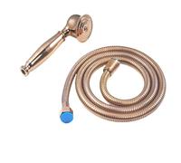 Rose Gold Vintage Handheld Shower Head Set 1.5m Stainless Steel Hose Antique Telephone Style Brass Sprayer G1/2 Connector