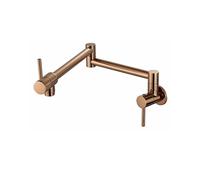 (Rose Gold) Wall Mounted Rose Gold Pot Filler Folding Kitchen Faucet Tap