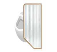 Rose Gold Wall-Mounted Urinal Screen Divider | 15.7x63in Privacy Baffle for Men's Restrooms | Ideal for Malls, Public Toilets, Enhance Hygiene & Comfort