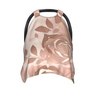 Rose Gold Wallpaper Baby Car Seat Canopy Cover, Multi Use Breathable Nursing Breastfeeding Covers for Mom Soft Stroller Sun Shade Newborn Shower Gift