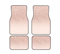 Rose Gold Wallpaper Car Floor Mats Full Set 4 Pcs - Automotive Duty Durable Rubber Floor Mats