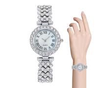 Rose Gold Watches for Women - Rhinestone Casual Wrist Watches, Ladies Rhinestone Bezel Dress Watch | Diamond Crystal Classic Watch, Fashion Luxury Stainless Steel Ladies Watch's