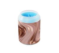 Rose Gold Waves Glitter Portable Paw Cleaner with Soft Silicone Brush Pets Grooming Supplies for Small Medium Large Breed Dogs, Cats