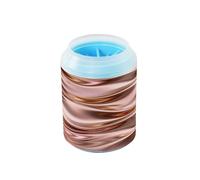 Rose Gold Waves Portable Paw Cleaner with Silicone Brush Soft Feet Grooming Supplies for Small Medium Dogs & Cat Breeds