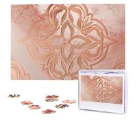 Rose Gold Wooden Puzzles 1000 Pieces Personalized Jigsaw Puzzle For Adults Interesting Custom Photo Puzzles Gift For Holiday Birthday Wedding Anniversay