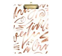 Rose Gold Words A4 Kitchen clipboard Hard Board for 5th Grade Classroom Essentials for Teachers Size 9 x 12