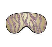 Rose Gold Zebra Print Sleep Mask Eye Masks Soft Blackout Eye Shade Cover Blindfold Eyeshade for Deep Rest Travel Nap