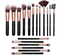 Rose Golden 18 Piece Makeup Brushes Set for Face and Eyes, Synthetic Brushes for Concealer Powder Base Blush Eyeshadow