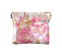 Rose Golden Fairy Tale Castle Women's Leather Coin Purses Pouches Fancy Coin Holder for Women, Rose golden fairy tale castle, Decoration