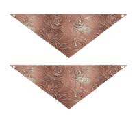 Rose Golden Rose Dog Holiday Bandanas Snap Button Soft Dog Scarf Cute Pet Holiday Accessories Decor for Dogs Cats