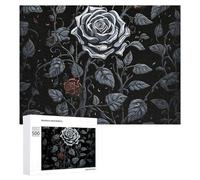 Rose Gothic 500 Piece Jigsaw Puzzle for Adults Challenging Puzzles for Cognitive Workout Unique Shaped Jigsaw Puzzle Relaxing Gift Home Wall Decor