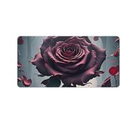 Rose Gothic Gaming Mouse Mat Large Desk Pad 24 X 12 Inches Non-Slip Rubber Extended Computer Mat Desktop Protector Pad with Stitched Edge for Office Home Keyboard