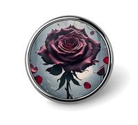Rose Gothic Round Badge Personalized Metal Lapel Pin Badges Fit Clothing Bags Hat Humorous Printed Brooch Badge Party Decorations Accessories for Men Women