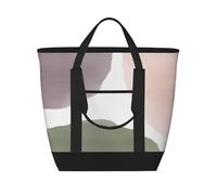 Rose Grape & Sage Modern Watercolor Circles,Lunch Bags Large Capacity Insulated Tote Bag For Women Men Work Picnic Travel