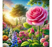 Rose Grove Garden 300 Piece Jigsaw Puzzles for Adults 35x35cm, adult jigsaw puzzles 300 Pieces, Challenging&Brainteasing Puzzle Family Games, Beautiful Decoration puzzle