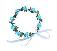 Rose Hair Band Elastic Flower Headband Wedding Hair Decoration Floral Wreath For Beach Travel Or Music Festivals