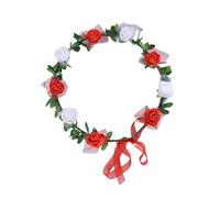 Rose Hair Band Elastic Flower Headband Wedding Hair Decoration Floral Wreath For Beach Travel Or Music Festivals