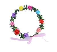 Rose Hair Band Elastic Flower Headband Wedding Hair Decoration Floral Wreath For Beach Travel Or Music Festivals Paper Flower Headband